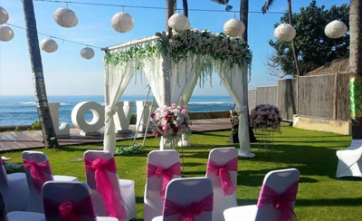 Villa Samudra Pool Garden, wedding packages beachfront villa Bali